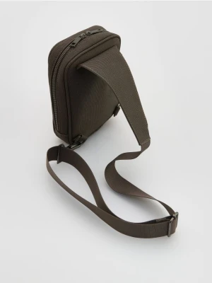 Reserved - Saszetka crossbody - ciemnobrązowy