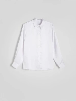Reserved - Satynowa koszula - złamana biel
