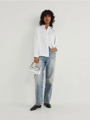 Reserved - Satynowa koszula - złamana biel