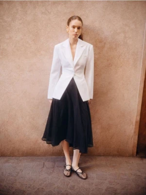 Reserved - Siateczkowe baleriny z paskiem - czarny