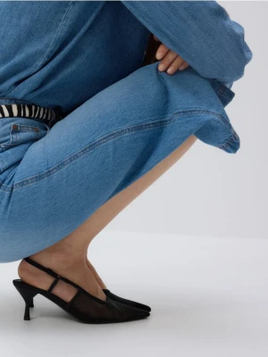 Reserved - Siateczkowe czółenka - czarny