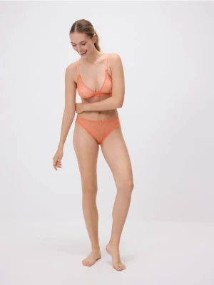 Reserved - Siateczkowe majtki bikini - pomarańczowy