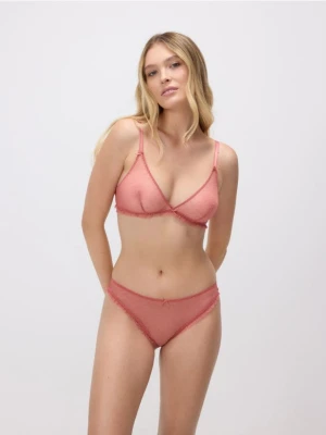 Reserved - Siateczkowy biustonosz - czerwony