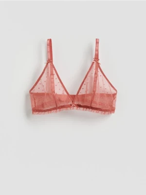 Reserved - Siateczkowy biustonosz - czerwony