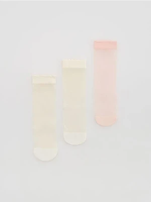 Reserved - Skarpetki 20 DEN 3 pack - złamana biel