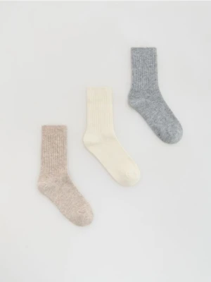 Reserved - Skarpetki 3 pack - beżowy