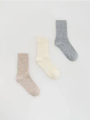 Reserved - Skarpetki 3 pack - beżowy