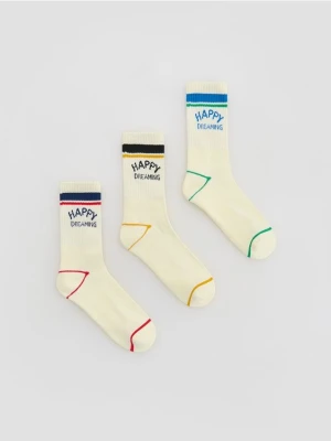 Reserved - Skarpetki 3 pack - złamana biel