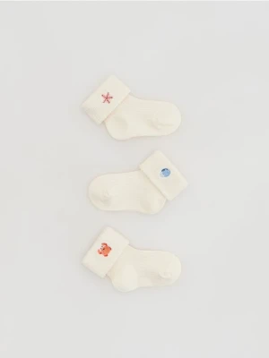Reserved - Skarpetki 3 pack - złamana biel
