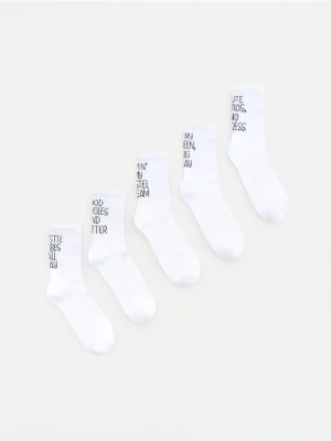 Reserved - Skarpetki 5-pack - biały