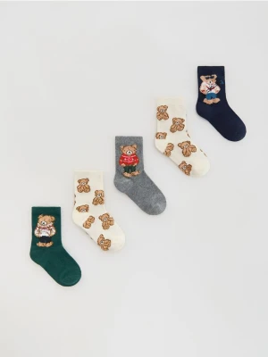 Reserved - Skarpetki 5 pack - granatowy