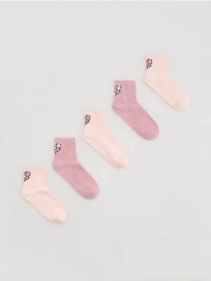 Reserved - Skarpetki 5 pack - różowy