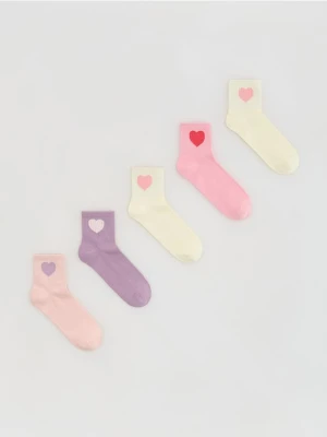 Reserved - Skarpetki 5-pack - różowy
