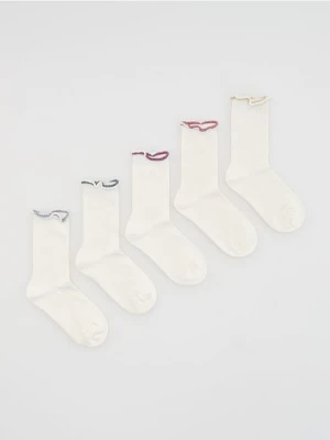 Reserved - Skarpetki 5 pack - złamana biel