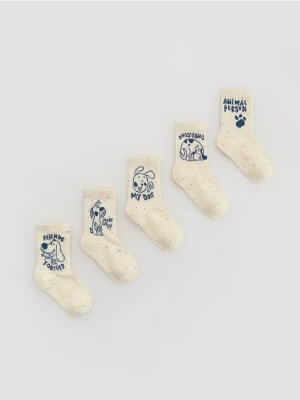 Reserved - Skarpetki 5 pack - złamana biel