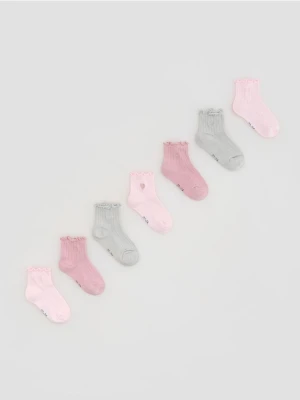 Reserved - Skarpetki 7 pack - pastelowy róż