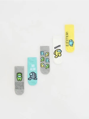 Reserved - Skarpetki Among Us 5 pack - jasnozielony