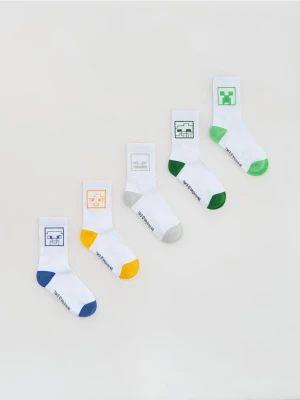 Reserved - Skarpetki Minecraft 5 pack - biały