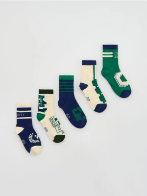 Reserved - Skarpetki Minecraft 5 pack - granatowy