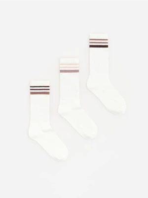 Reserved - Skarpetki z bawełną 3 pack - brązowy
