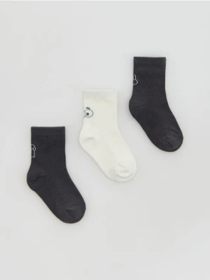 Reserved - Skarpetki z bawełną 3 pack - ciemnoszary