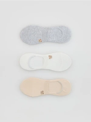 Reserved - Skarpetki z bawełną 3 pack - złamana biel
