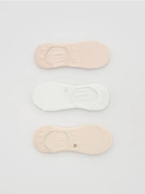 Reserved - Skarpetki z bawełną 3 pack - złamana biel