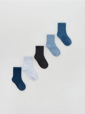 Reserved - Skarpetki z bawełną 5 pack - niebieski