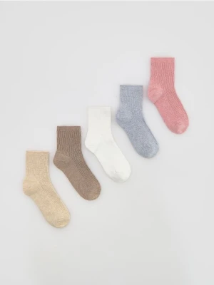 Reserved - Skarpetki z bawełną 5 pack - złamana biel