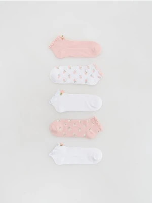 Reserved - Skarpetki z falbanką 5 pack - biały