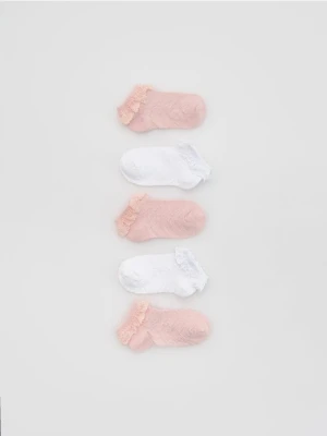 Reserved - Skarpetki z falbanką 5 pack - biały