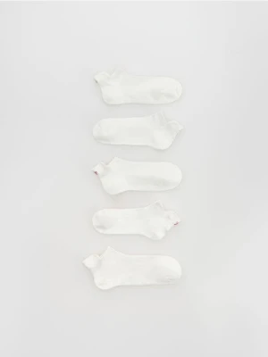 Reserved - Skarpetki z haftem 5-pack - złamana biel