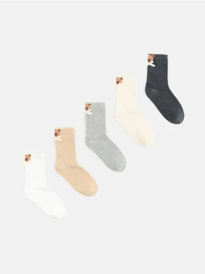 Reserved - Skarpetki z kokardką 5 pack - wielobarwny