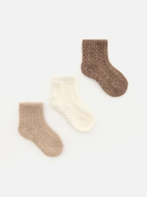 Reserved - Skarpetki z wełną 3 pack - brązowy