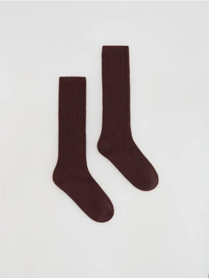 Reserved - Skarpetki z wełną i domieszką kaszmiru - brązowy