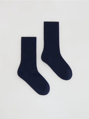 Reserved - Skarpetki z wełną i domieszką kaszmiru - granatowy
