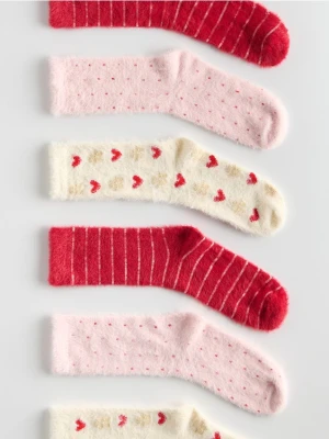 Reserved - Skarpetki ze świątecznym motywem 3 pack - złamana biel