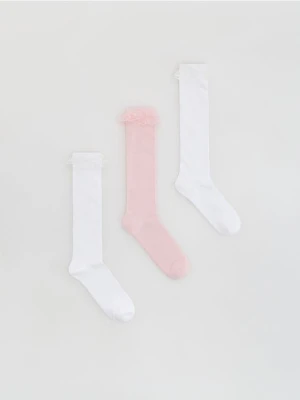 Reserved - Skarpety z falbanką 3 pack - biały
