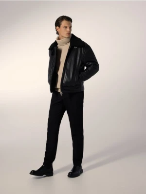 Reserved - Skórzana kurtka - czarny