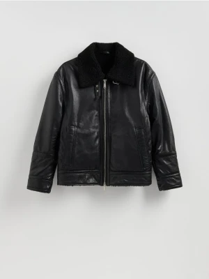 Reserved - Skórzana kurtka - czarny