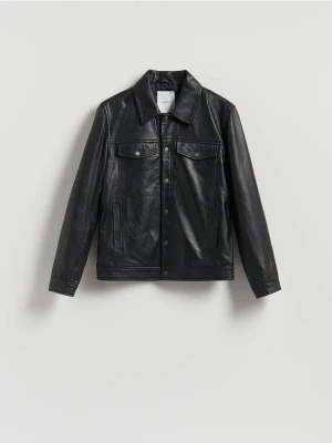 Zdjęcie produktu Reserved - Skórzana kurtka z kołnierzem - czarny