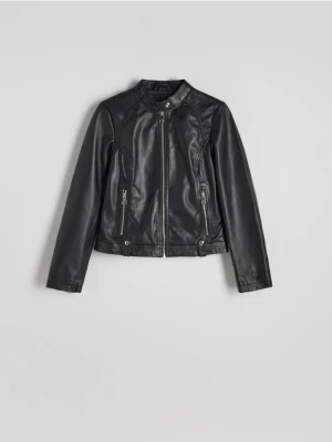 Reserved - Skórzana ramoneska - czarny