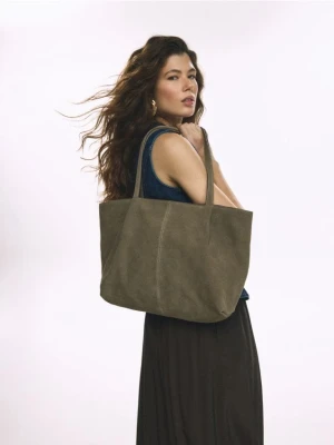 Reserved - Skórzana torebka - brązowy