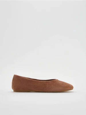Reserved - Skórzane baleriny - brzoskwiniowy