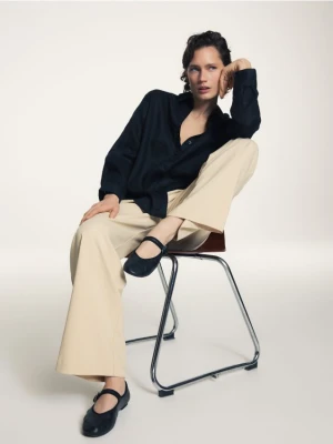 Reserved - Skórzane baleriny - czarny