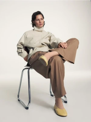 Reserved - Skórzane baleriny - jasnożółty