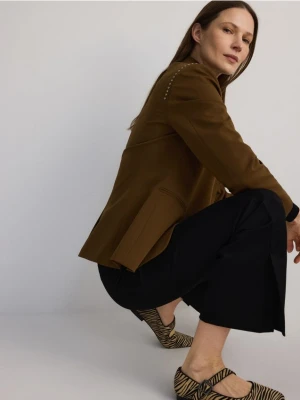 Reserved - Skórzane baleriny z paskiem - wielobarwny