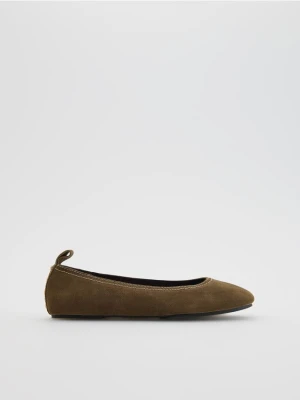 Reserved - Skórzane baleriny - zielony