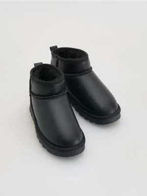 Reserved - Skórzane botki za kostkę - czarny