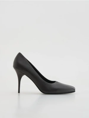 Zdjęcie produktu Reserved - Skórzane czółenka - ciemnobrązowy